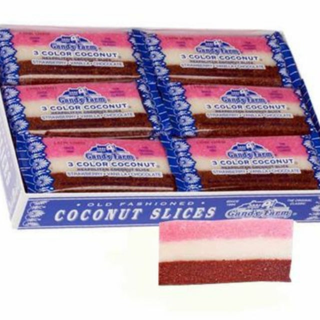 3 Color Coconut Candy Bar